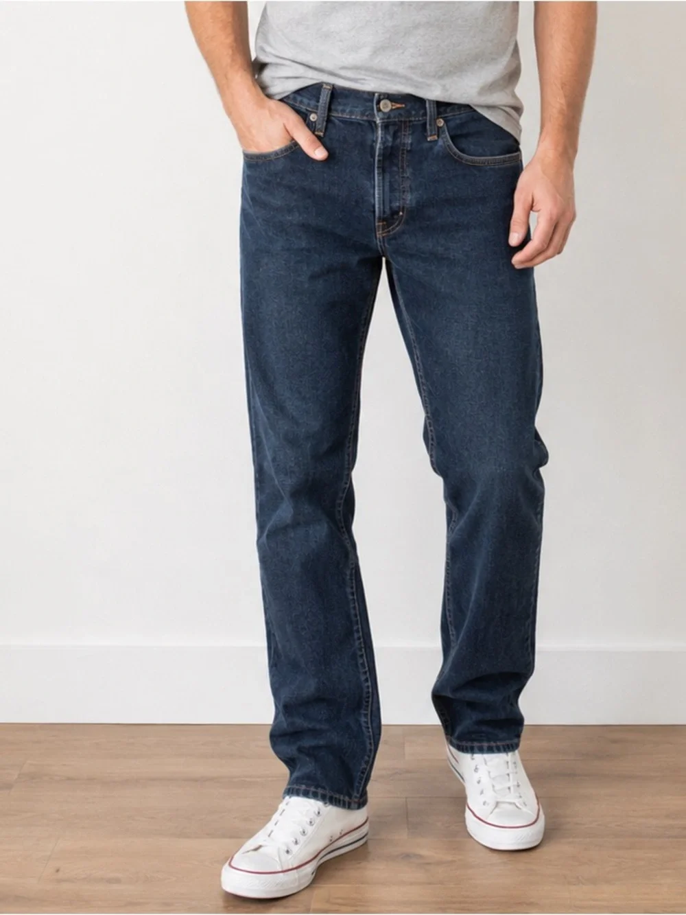 Levi's Light Blue Interior Denim Jeans with Contrast Stitching men’s 30x32